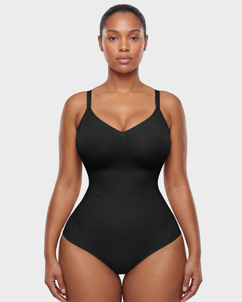 Deep-V Camisole Shaping Bodysuit - FirmaSculpt