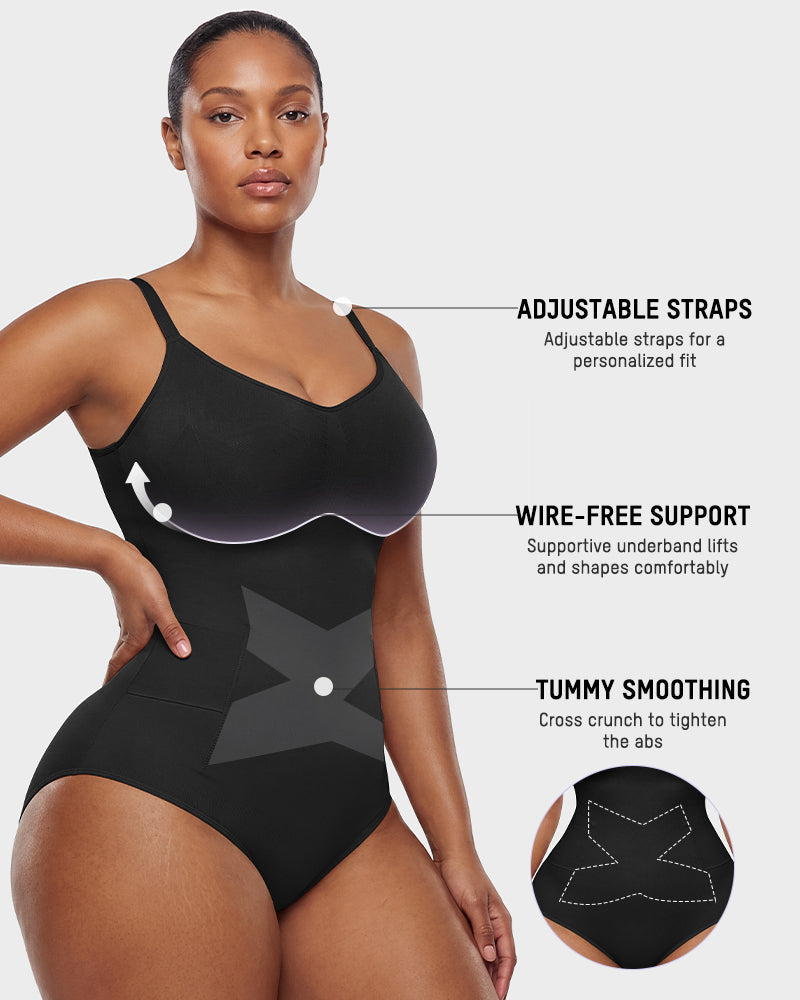 Deep-V Camisole Shaping Bodysuit - FirmaSculpt