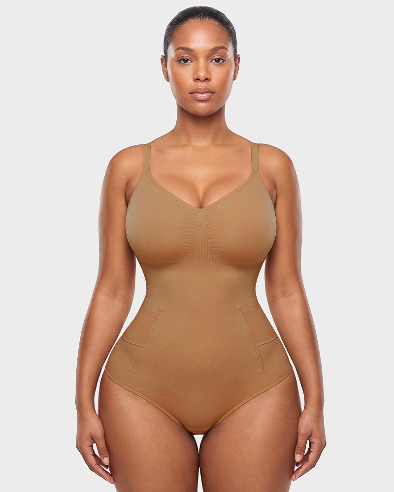 Deep-V Camisole Shaping Bodysuit - FirmaSculpt