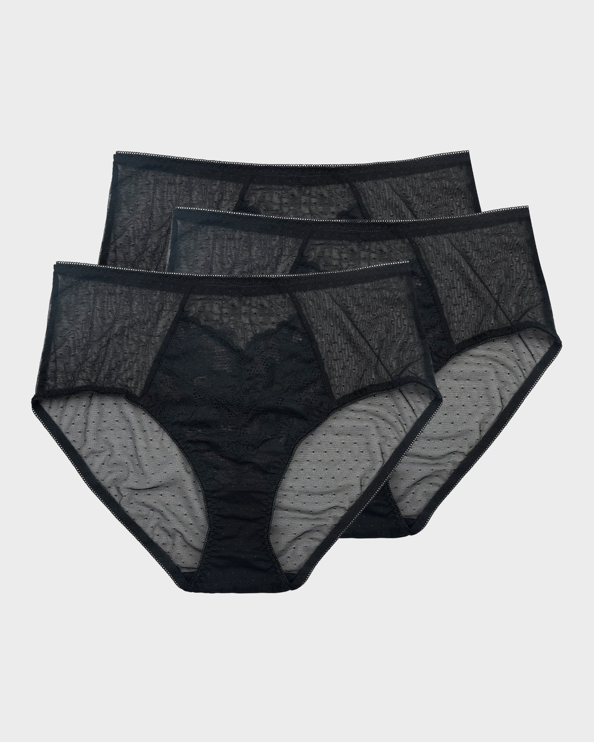 Floral Lace Brief Underwear 3-Pack - FirmaLace