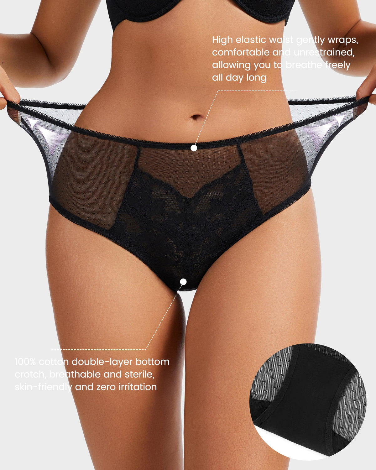 Floral Lace Brief Underwear 3-Pack - FirmaLace
