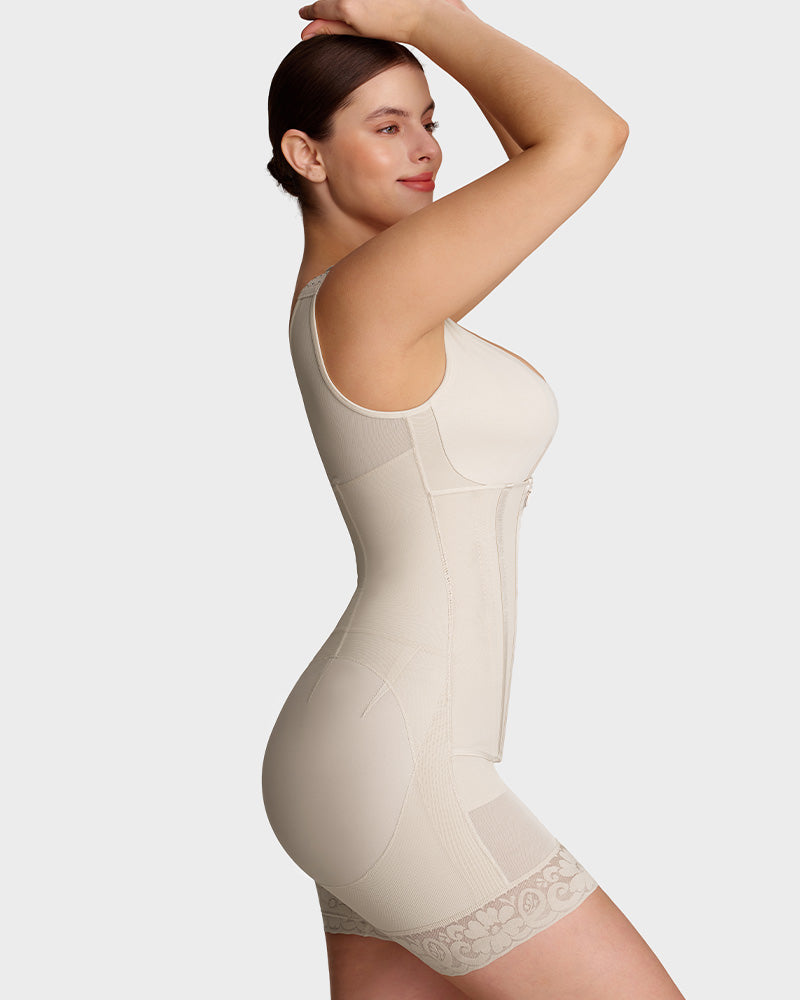 Double-Control Zip-Up Shaping Bodysuit - FirmaSculpt