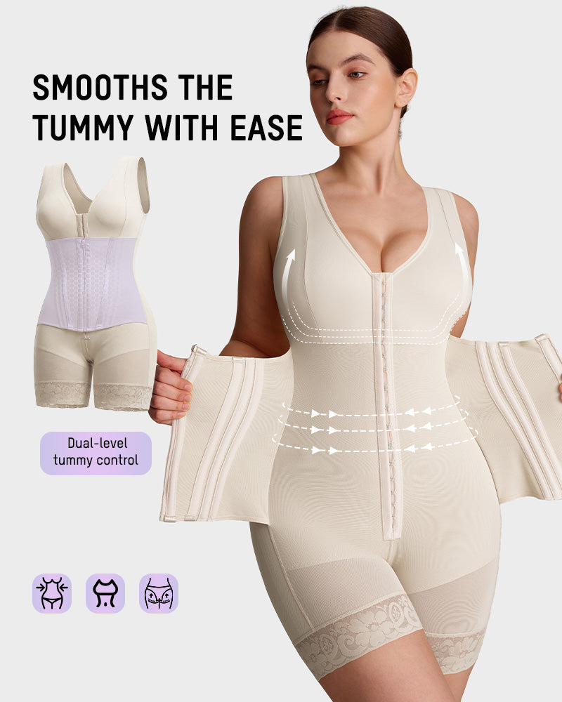Double-Control Zip-Up Shaping Bodysuit - FirmaSculpt