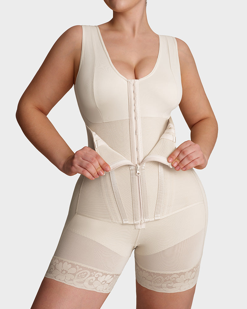 Double-Control Zip-Up Shaping Bodysuit - FirmaSculpt