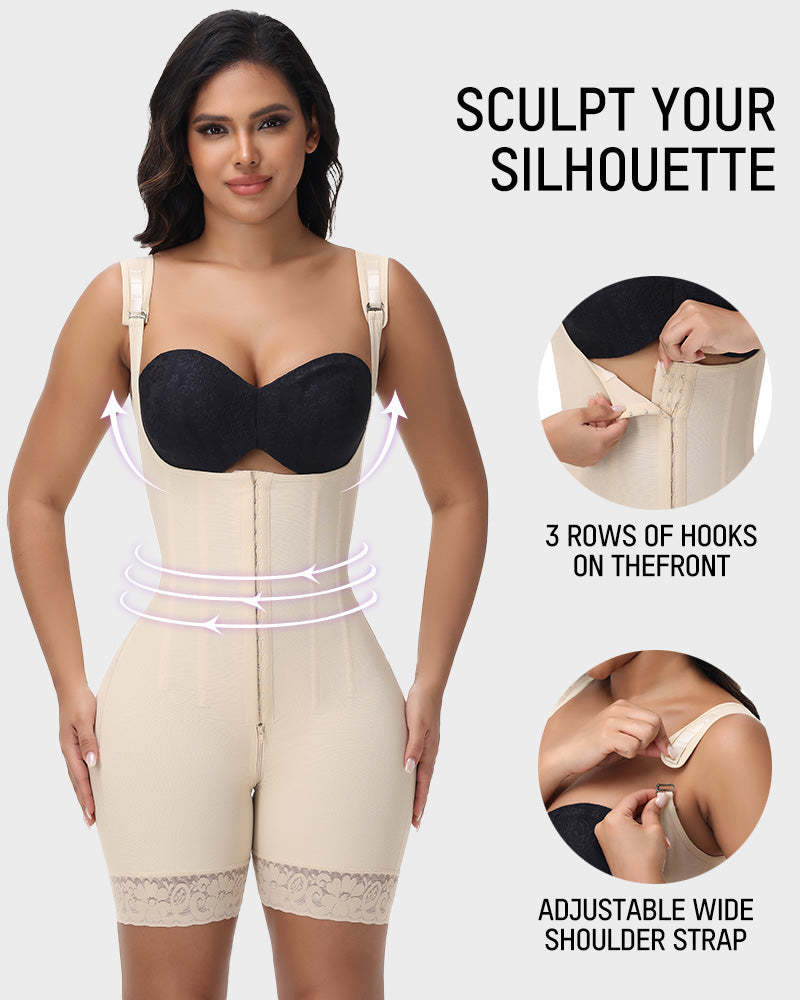 Colombian Shapewear Bodysuit with Bones - FirmaSculpt