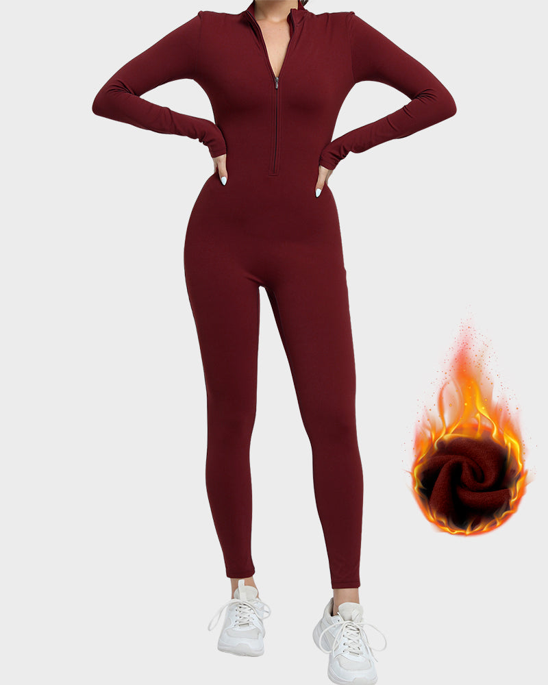 Fleece Slim-Fit Winter Training Jumpsuit - FirmaActive
