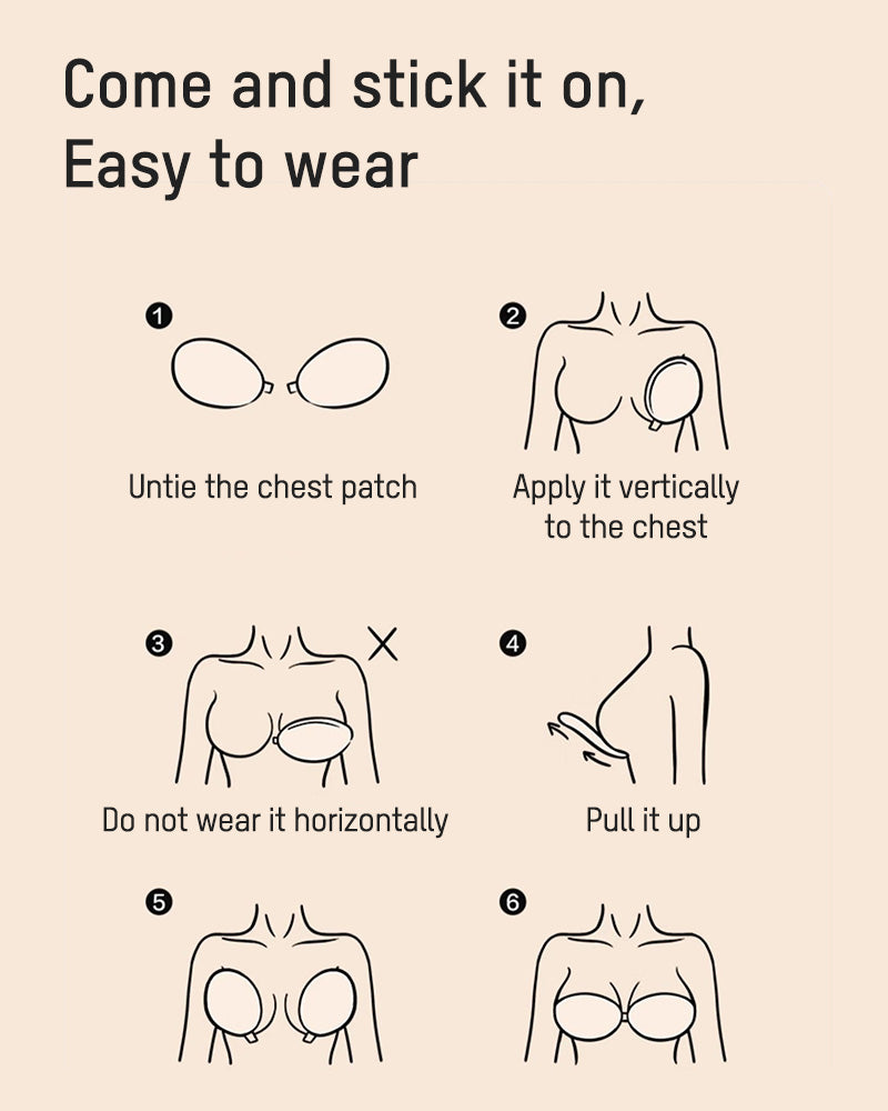 Front Closure Adhesive Invisible Push-Up Bra 2-Pack - FirmaHold