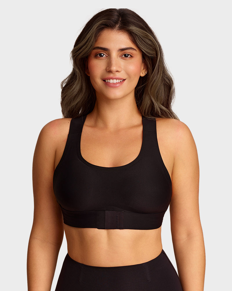 Front Closure Wireless Posture Bra with Cross Back - FirmaPosture