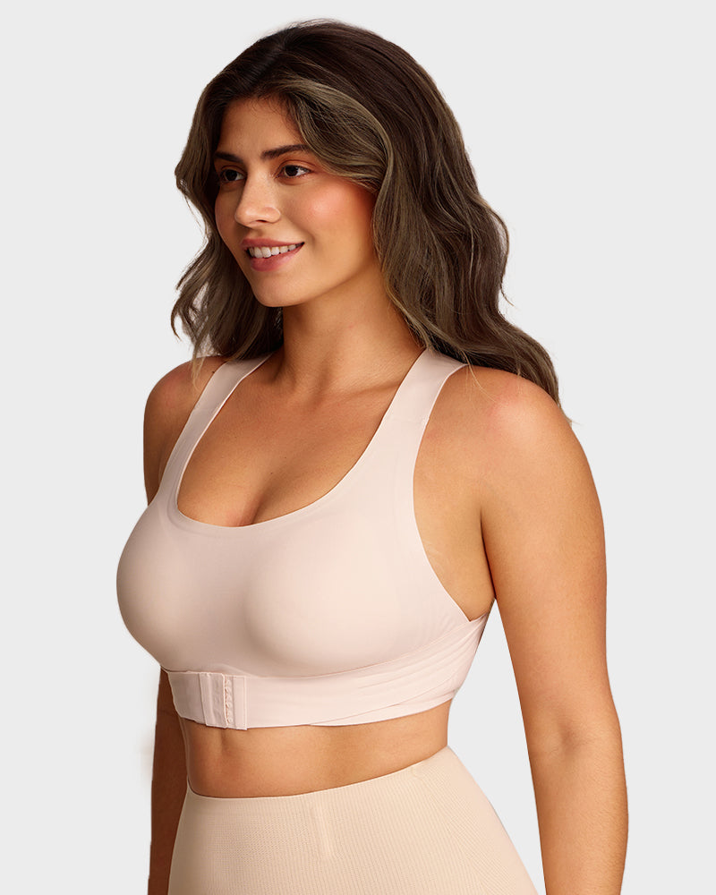 Front Closure Wireless Posture Bra with Cross Back - FirmaPosture