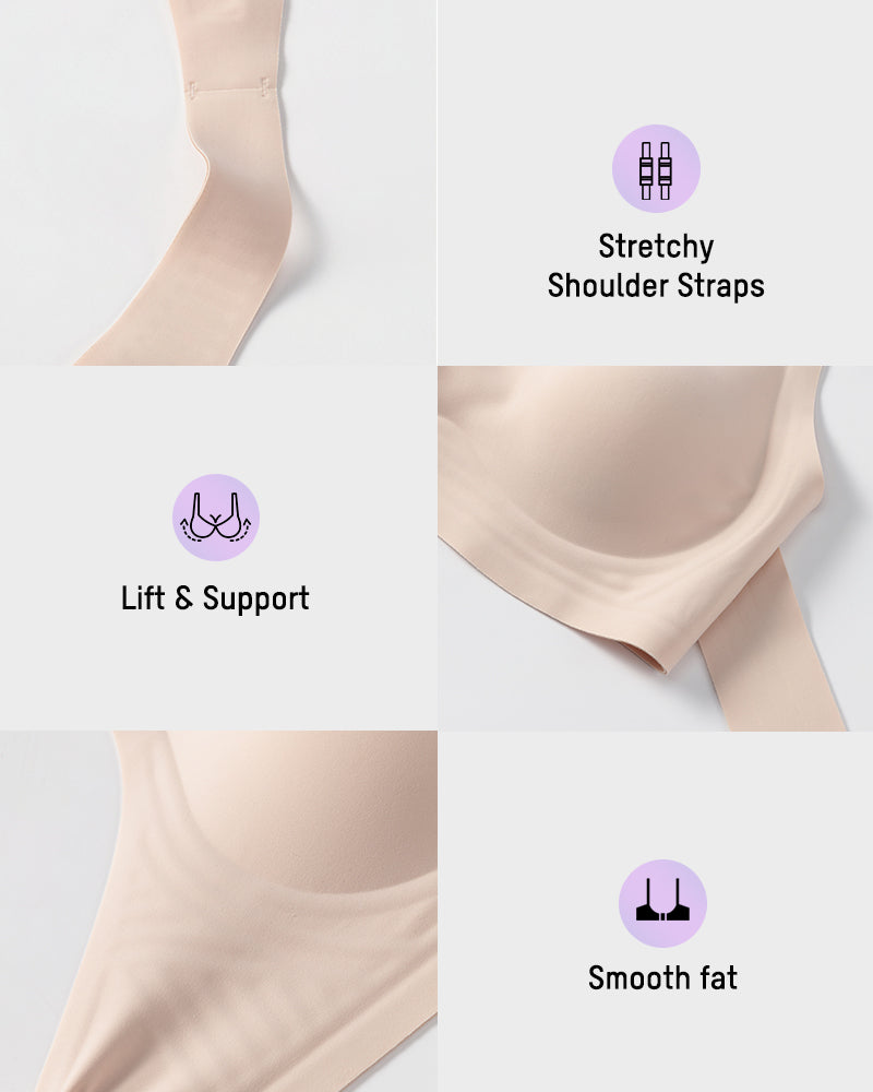 Front Closure Wireless Posture Bra with Cross Back - FirmaPosture