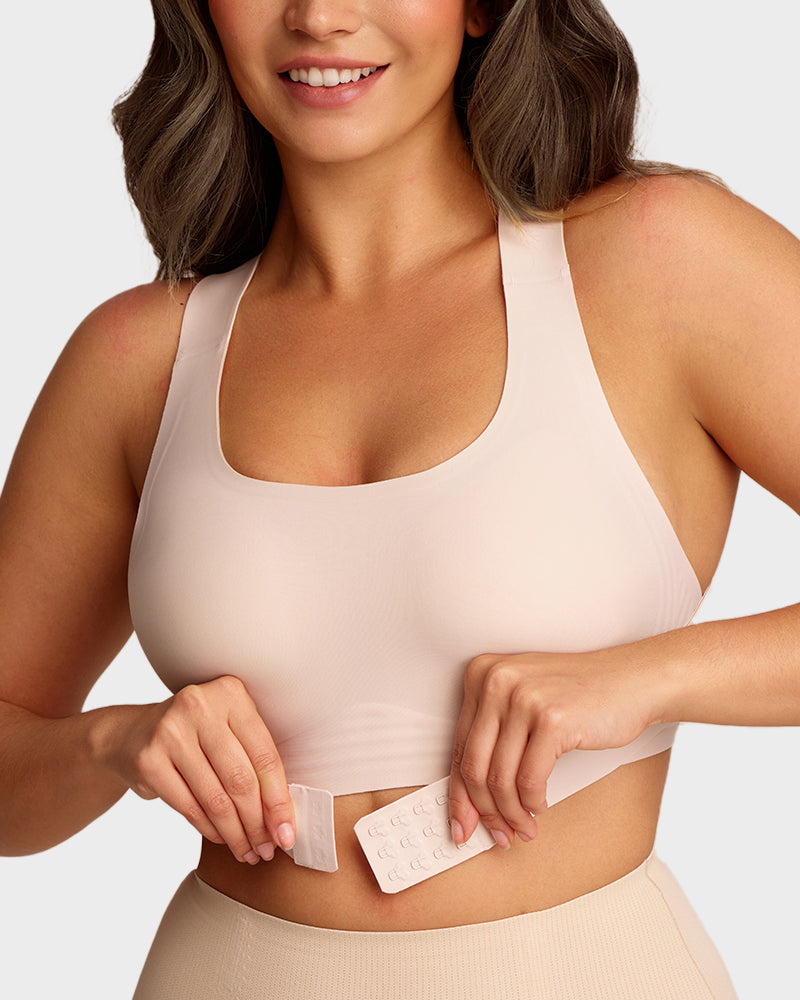 Front Closure Wireless Posture Bra with Cross Back - FirmaPosture