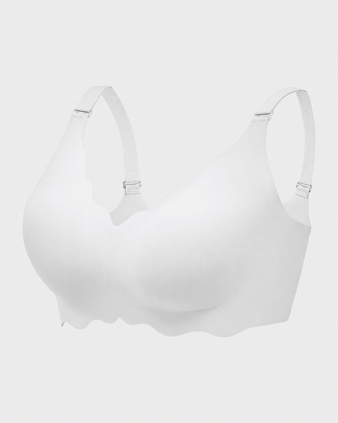 Full Coverage Wireless Jelly Bra with Scalloped Edges - FirmaSoft