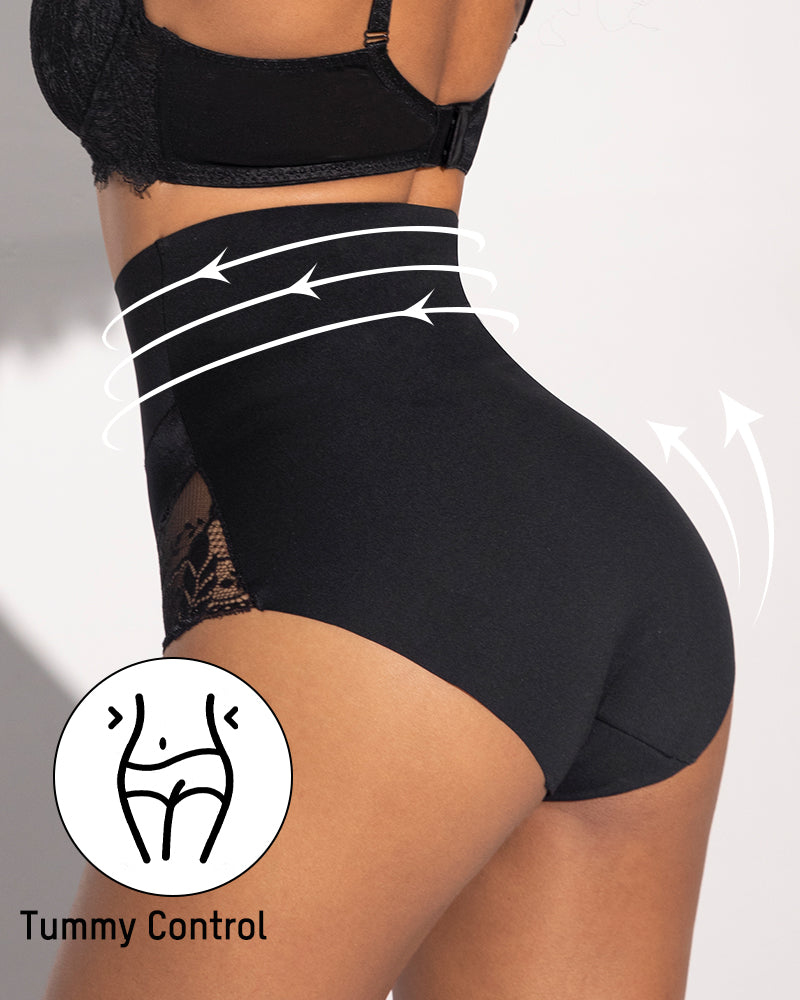High-Waist Lace Shaping Knickers 3-Pack - FirmaControl