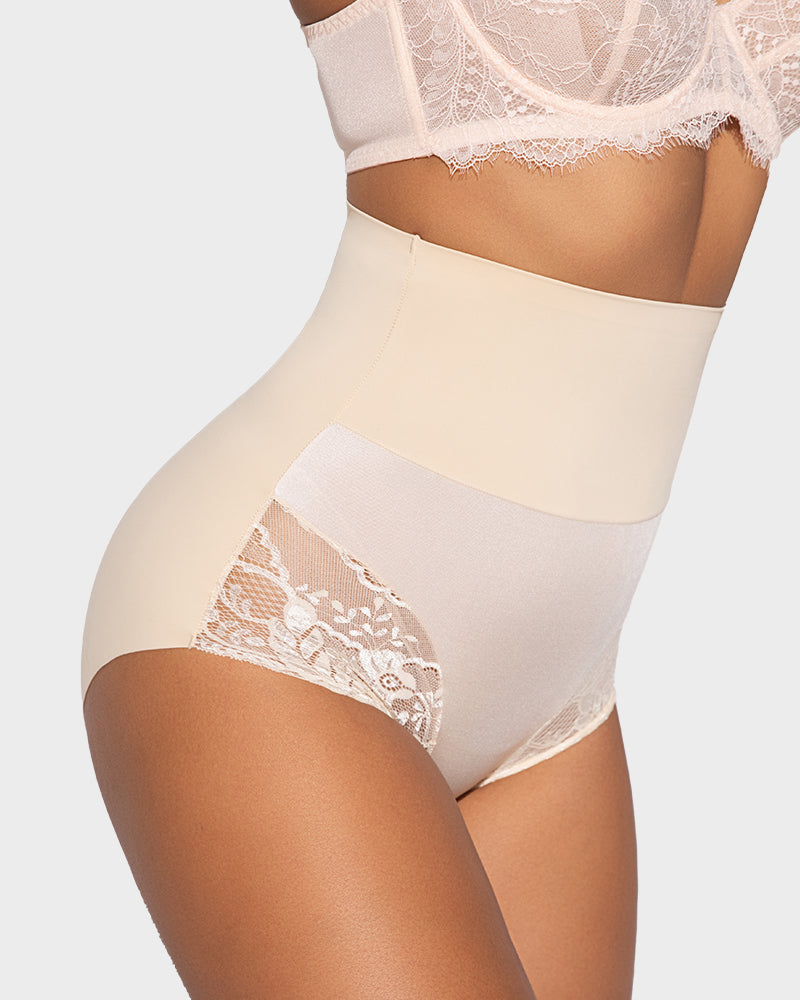 High-Waist Lace Shaping Knickers 3-Pack - FirmaControl