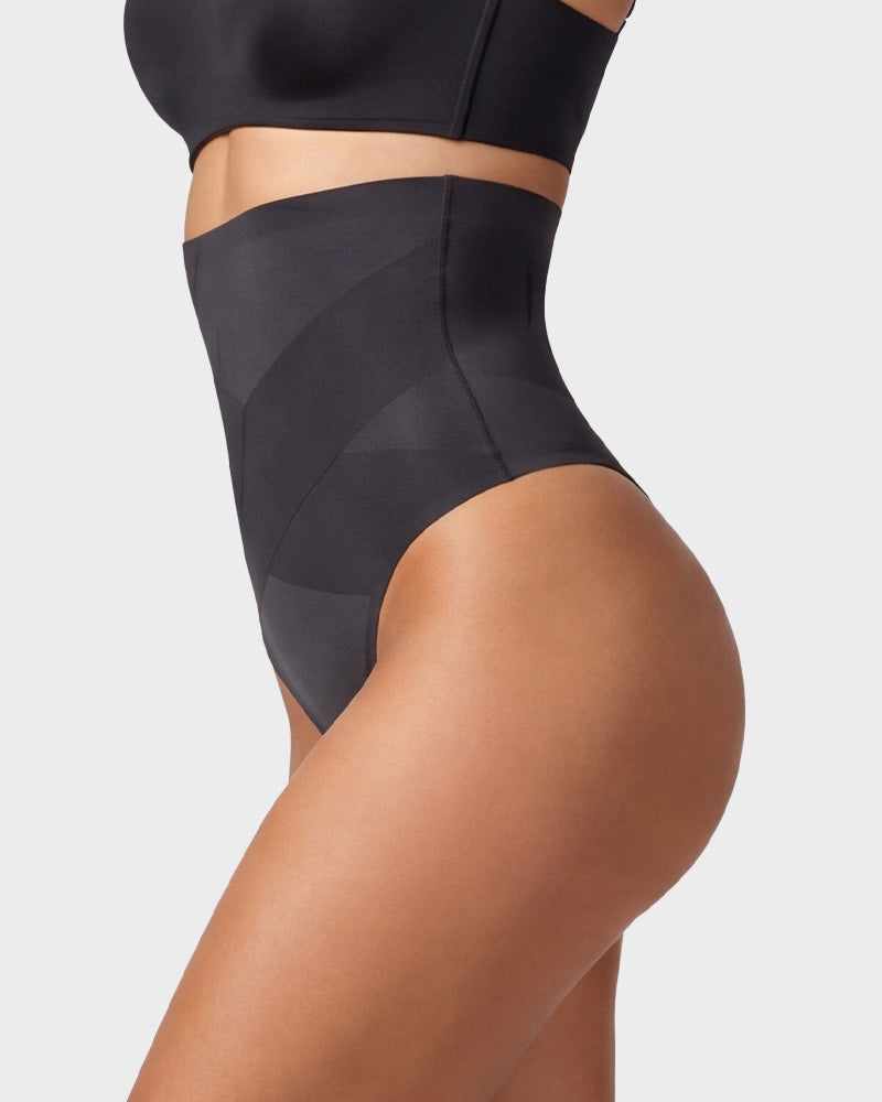 High Waist Mesh Tummy Control Thongs 3-Pack - FirmaControl
