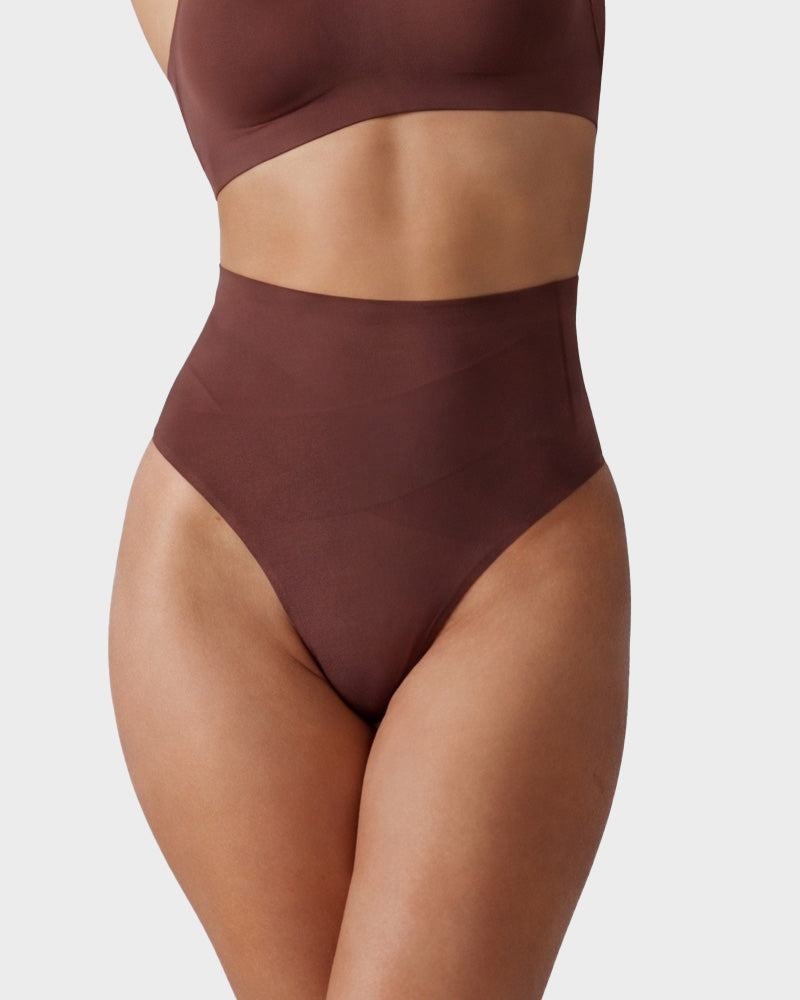 High Waist Mesh Tummy Control Thongs 3-Pack - FirmaControl