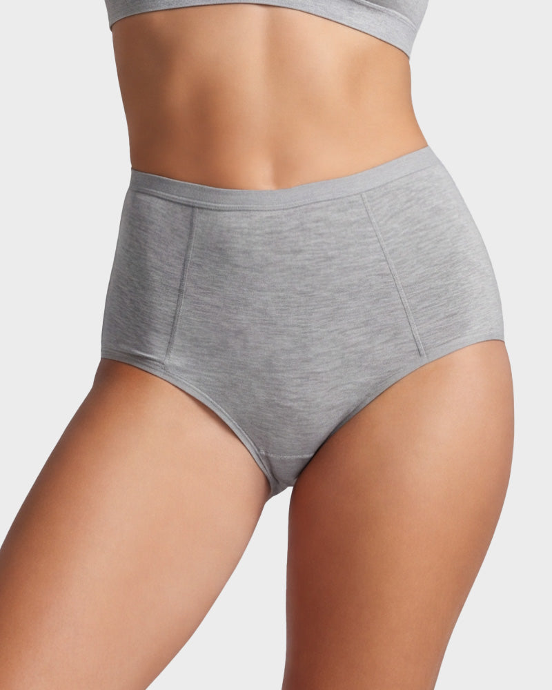 High-Waist Tummy Control Cotton Briefs 4-Pack - FirmaControl