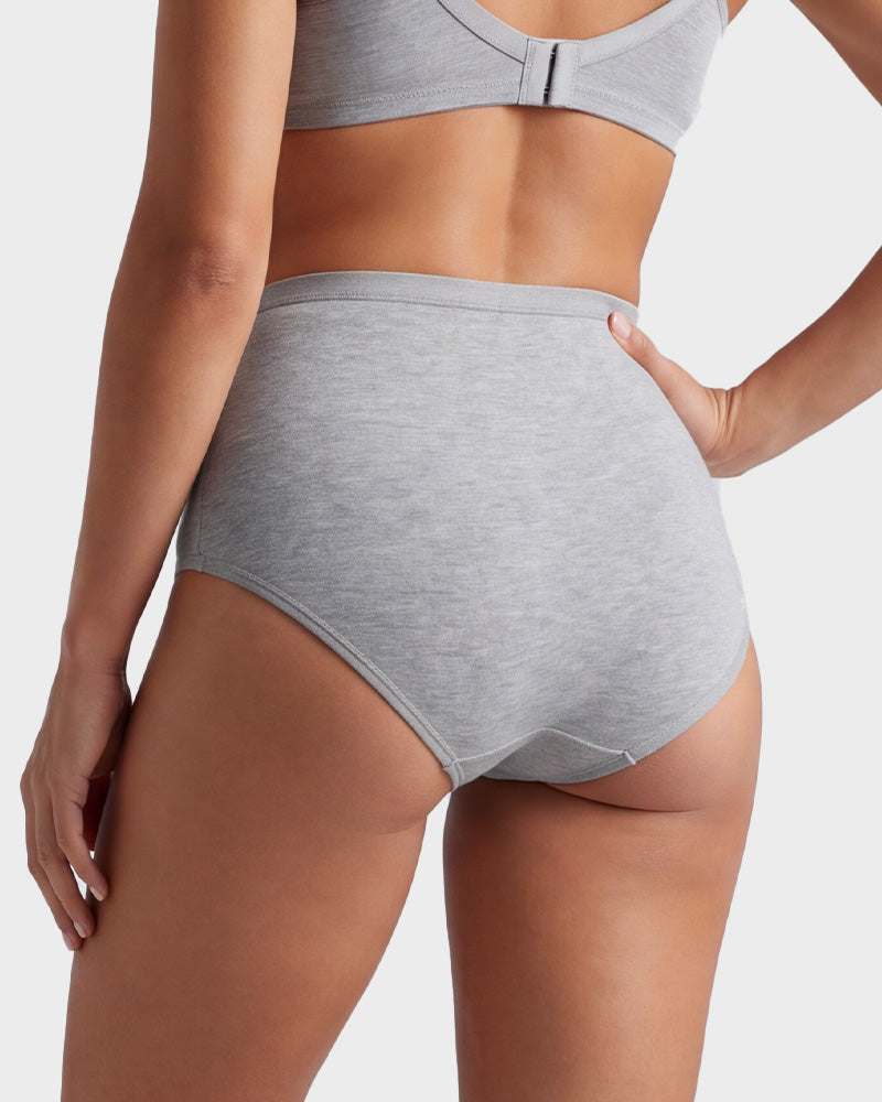 High-Waist Tummy Control Cotton Briefs 4-Pack - FirmaControl