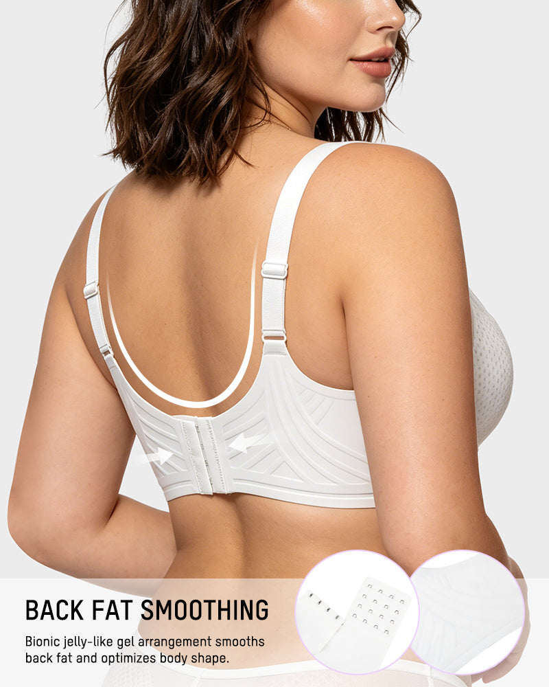 Honeycomb Mesh Underwire Minimizer Bra - FirmaBreeze