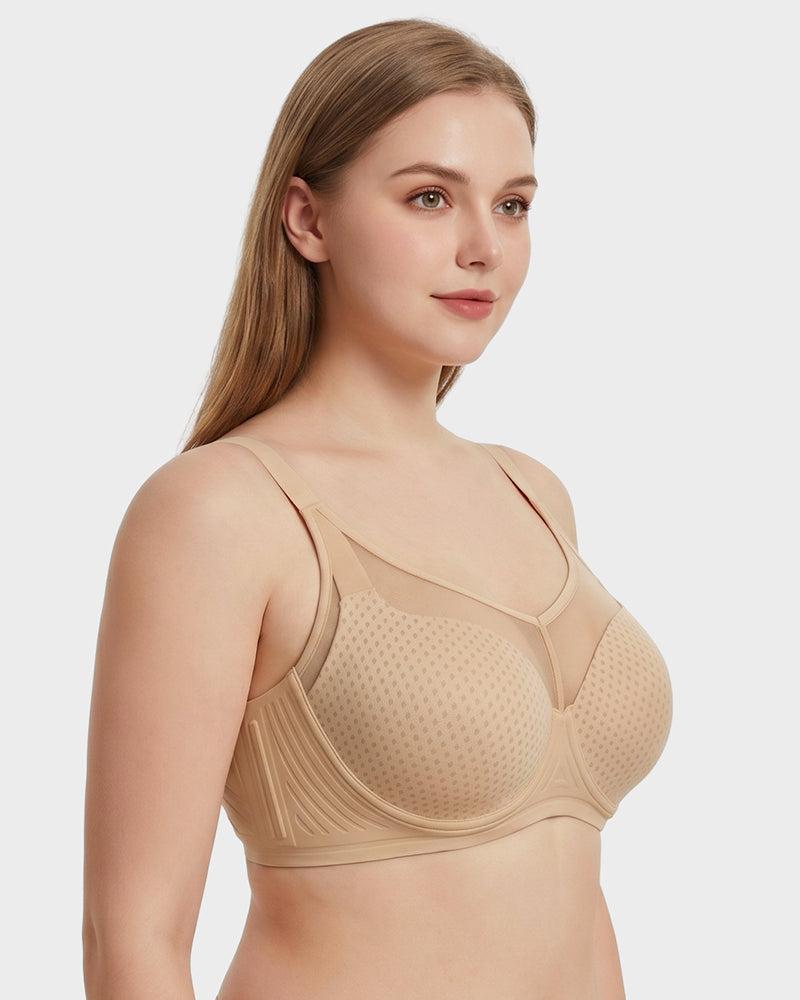 Mesh Underwire Minimising Bra - FirmaSmooth