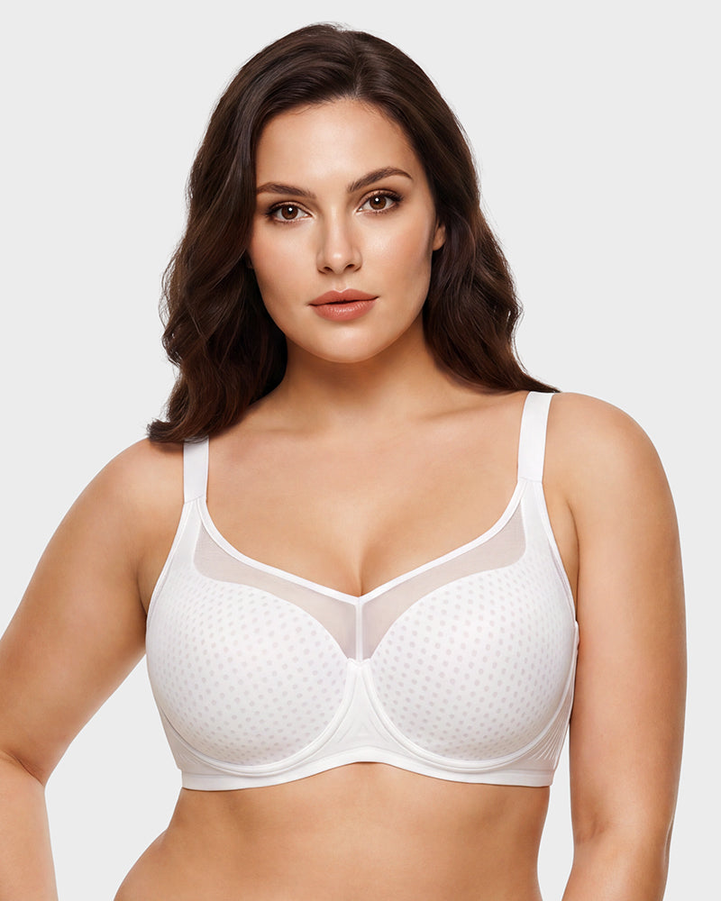 Honeycomb Mesh Underwire Minimizer Bra - FirmaBreeze