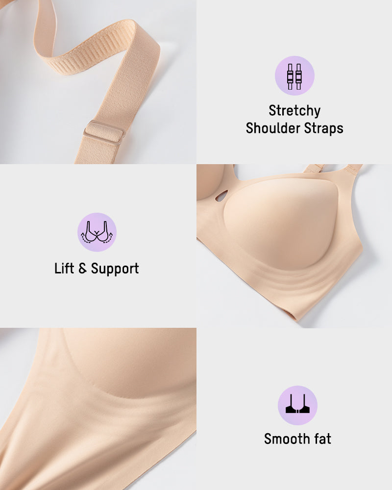 Invisible Wireless Jelly Lift Bra with Breathable Cutout - FirmaBreeze