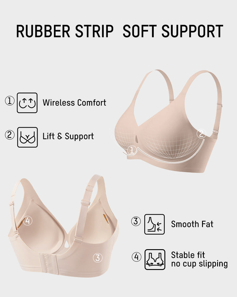 Invisible Wireless Jelly Lift Bra with Breathable Cutout - FirmaBreeze