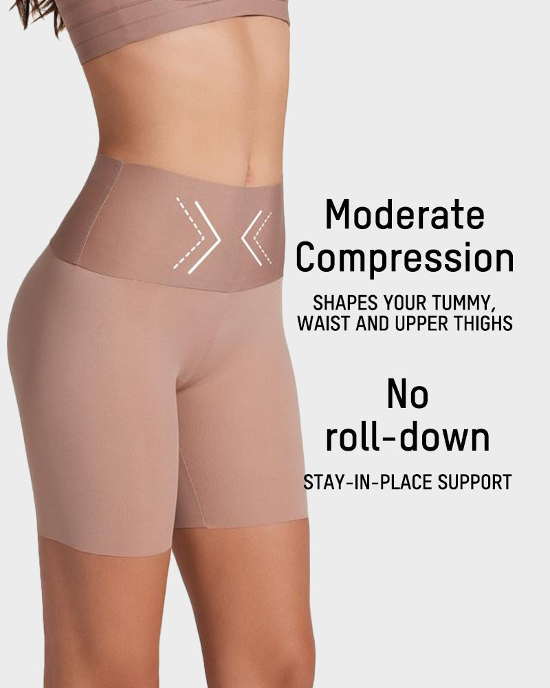 Lightweight High-Waist Tummy Control Shaping Shorts - FirmaControl