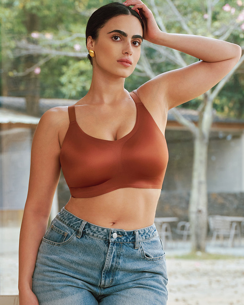 Luxury Satin Seamless Wireless Support Bra - FirmaSoft