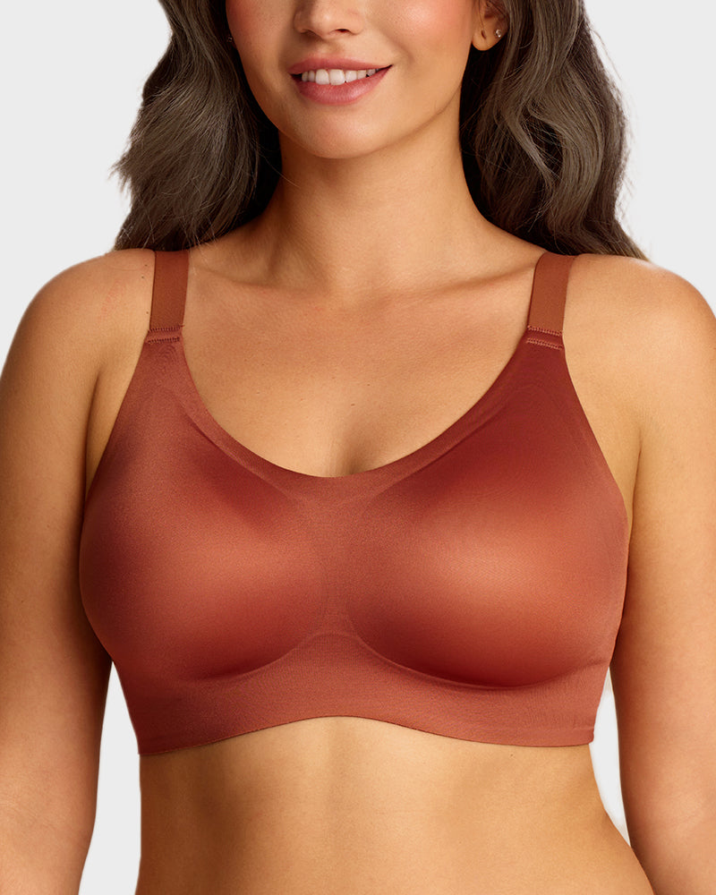 Luxury Satin Seamless Wireless Support Bra - FirmaSoft