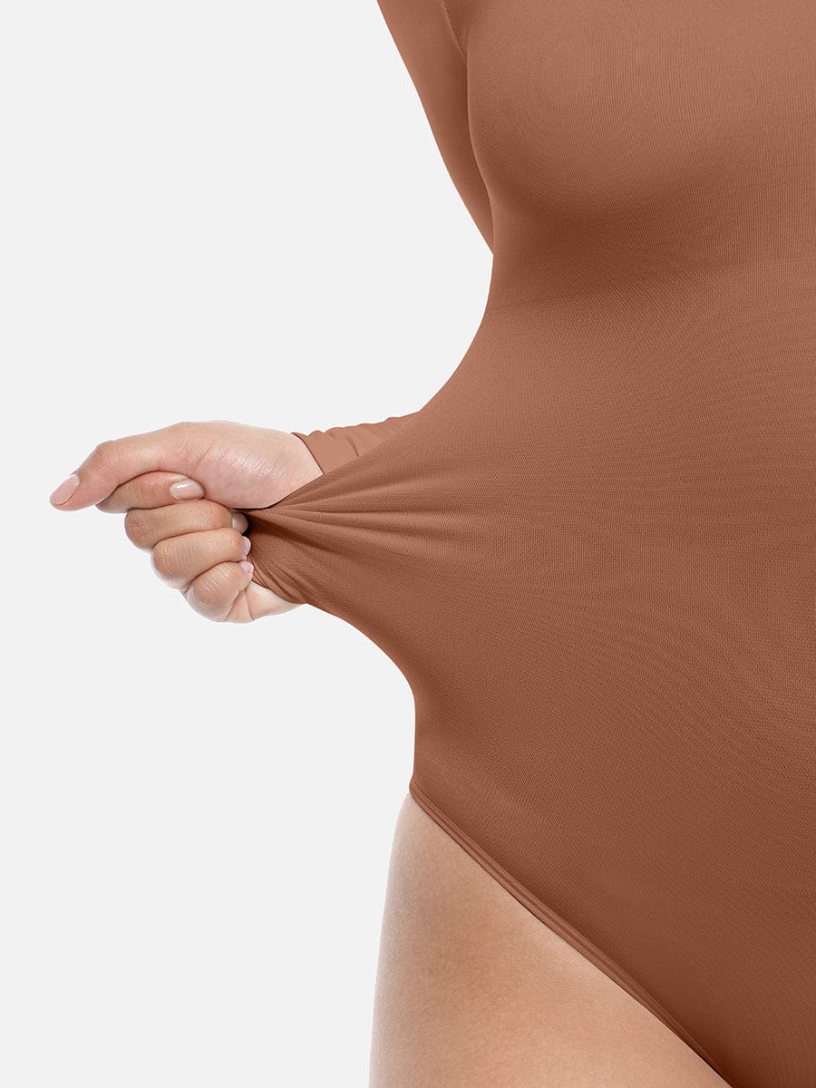 Seamless Long Sleeve Slim Corset Bodysuit Shapewear - FirmaSmooth