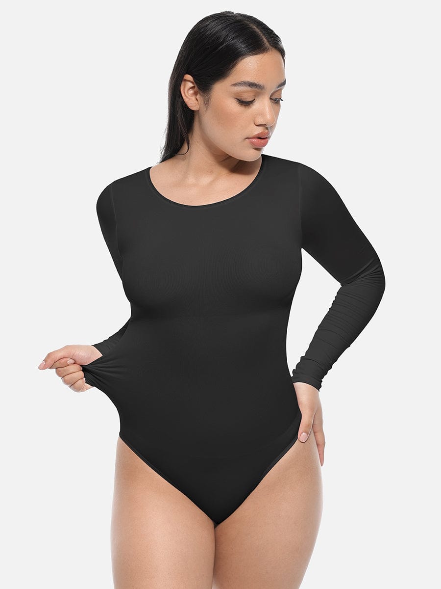 Seamless Long Sleeve Slim Corset Bodysuit Shapewear - FirmaSmooth