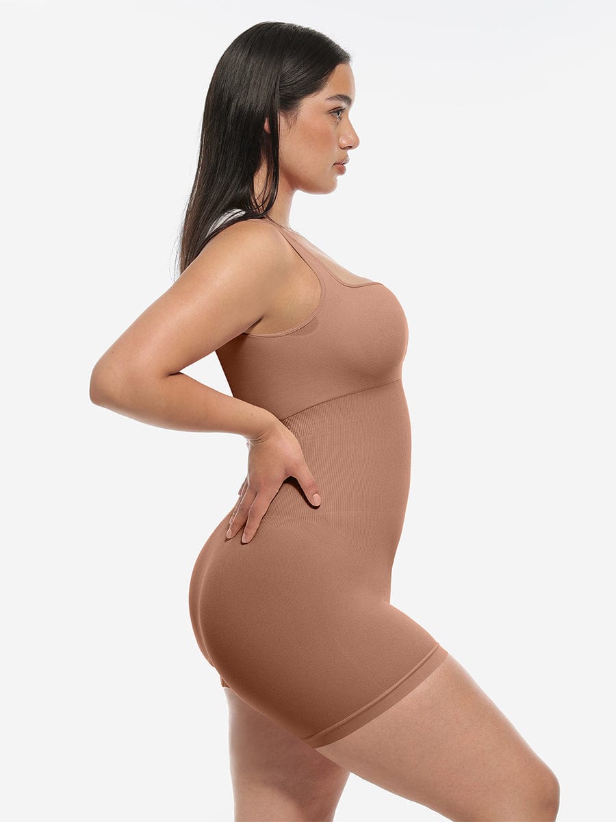 Square Neck Waist and Belly Shaping Jumpsuit - FirmaSculpt