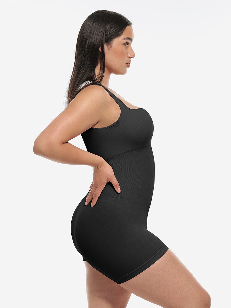 Square Neck Waist and Belly Shaping Jumpsuit - FirmaSculpt