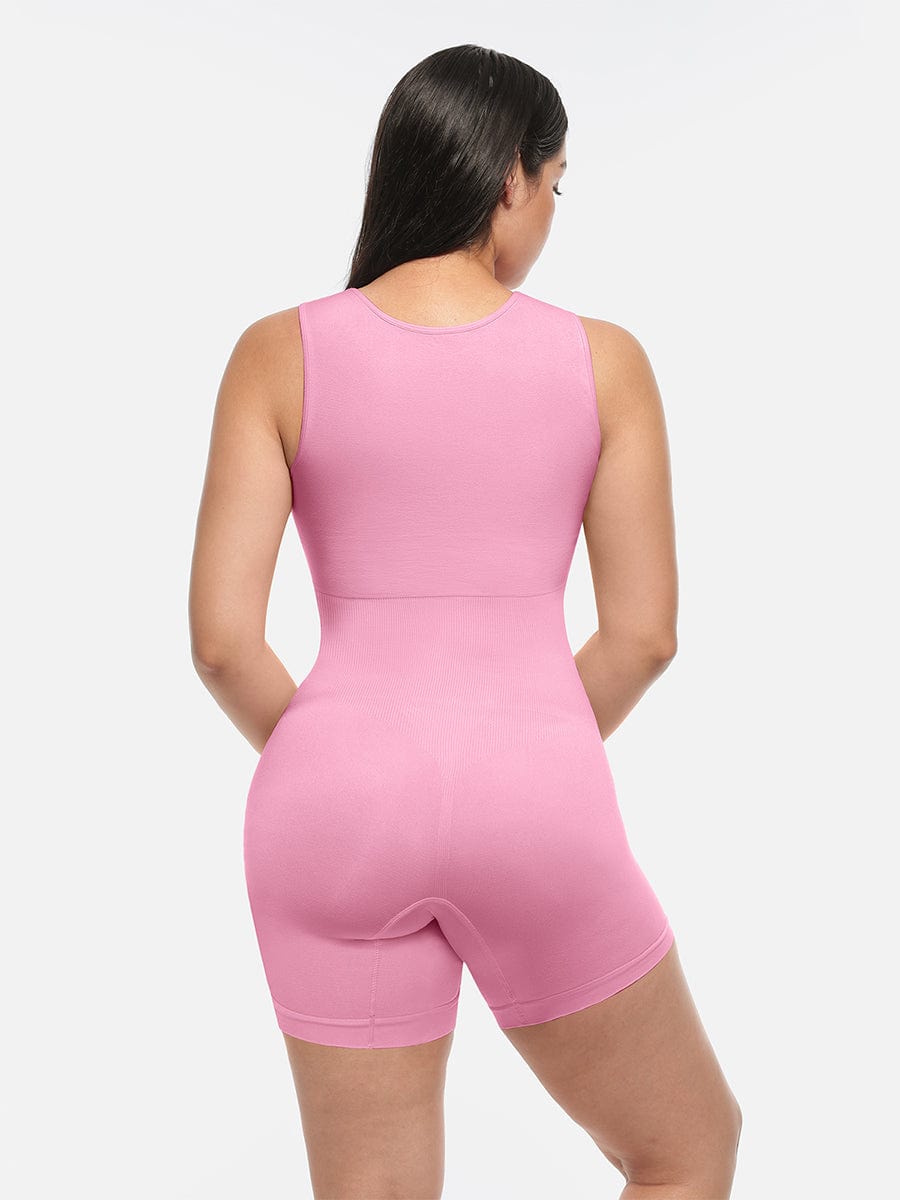 Square Neck Waist and Belly Shaping Jumpsuit - FirmaSculpt