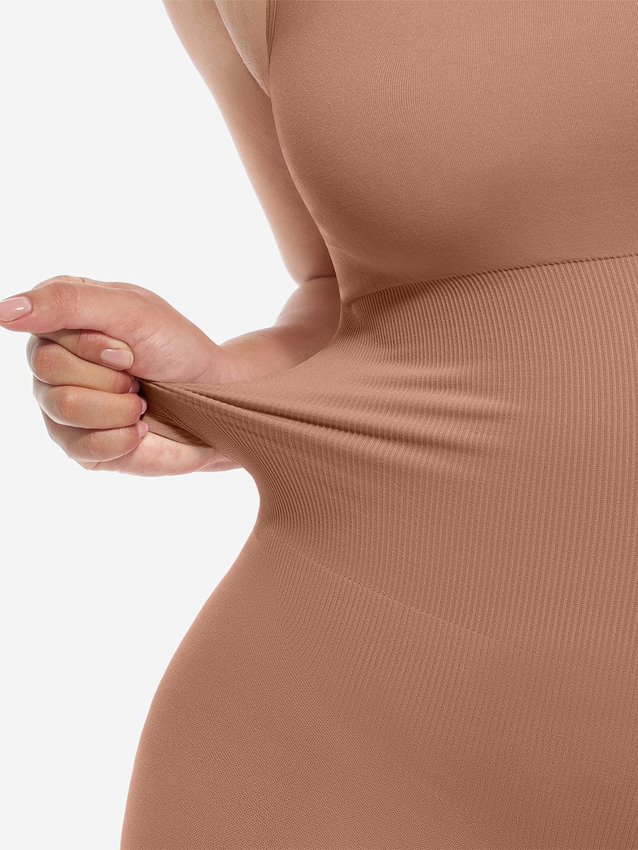 Square Neck Waist and Belly Shaping Jumpsuit - FirmaSculpt