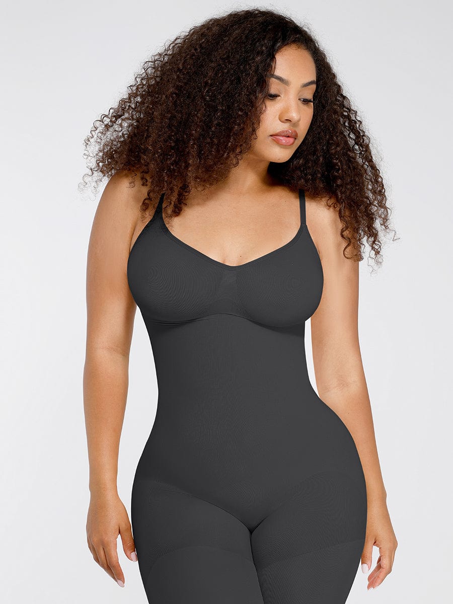 Seamless Full-Length Body Shaper with Chest Support and Waist Sculpting - FirmaActive