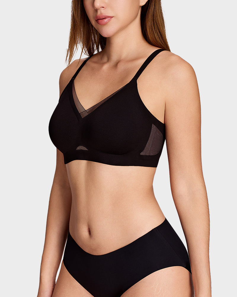 Mesh Crossover Wireless Lift Bra - FirmaBreeze