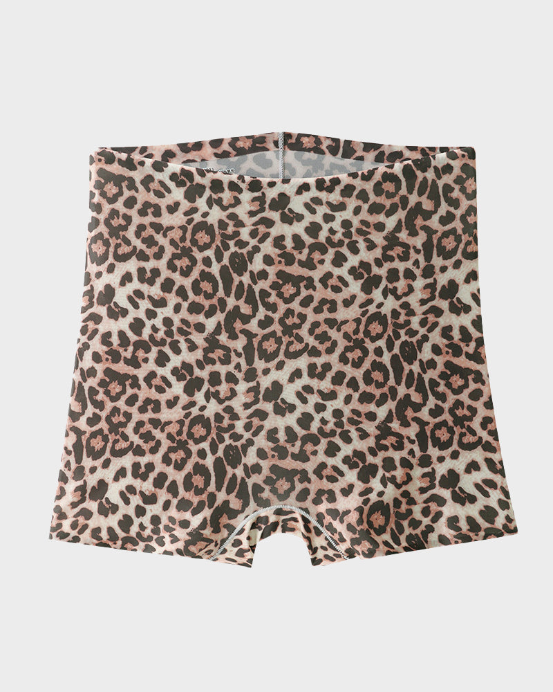 Mid-Rise Ice Silk Leopard Print Knickers 6-Pack - FirmaSoft
