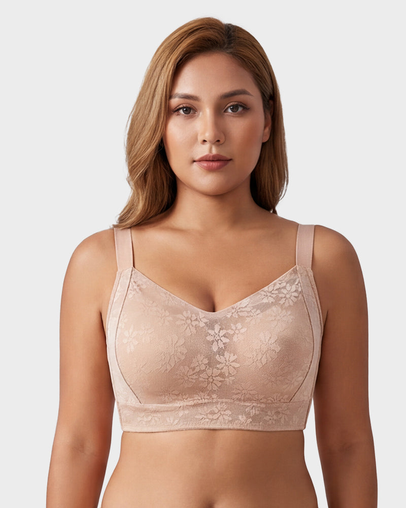 No-Bulk Full Coverage Lace Bra - FirmaLace