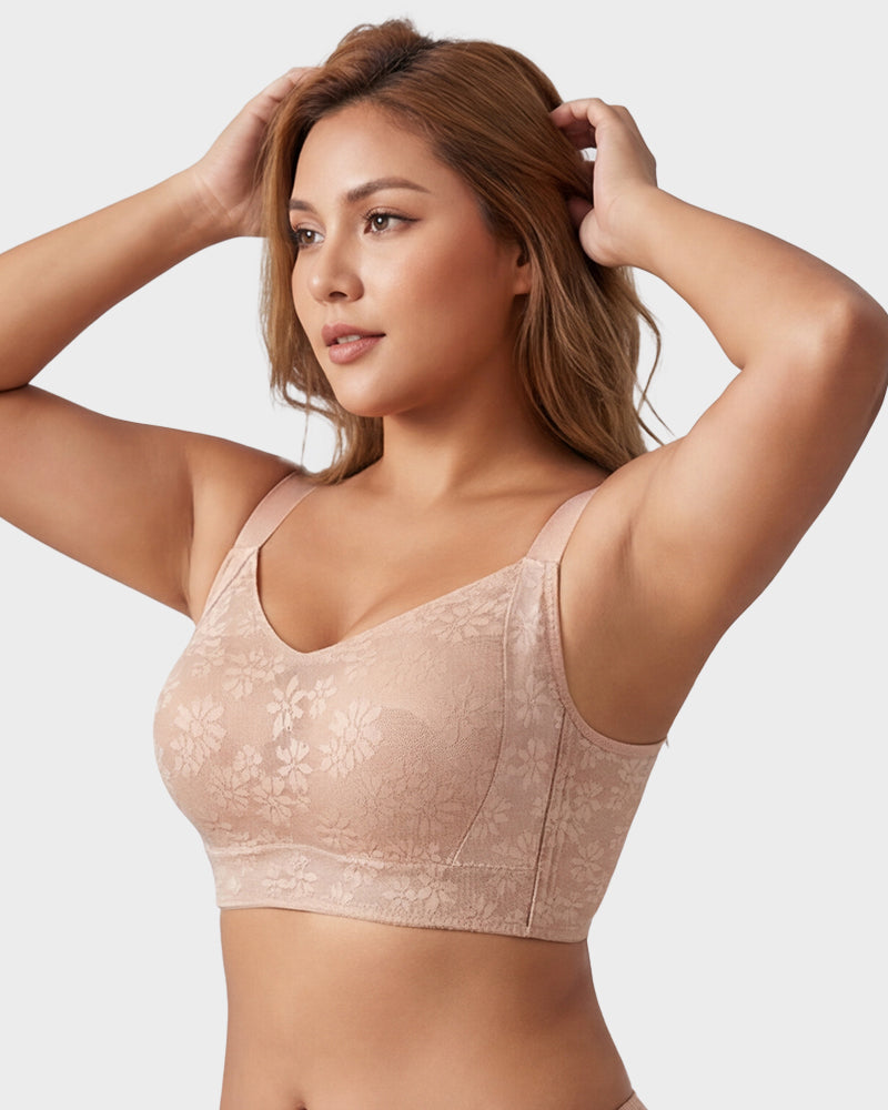 No-Bulk Full Coverage Lace Bra - FirmaLace