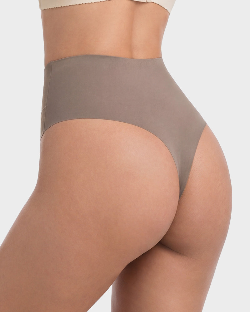 Seamless High-Waist Thong Underwear 5-Pack - FirmaSmooth