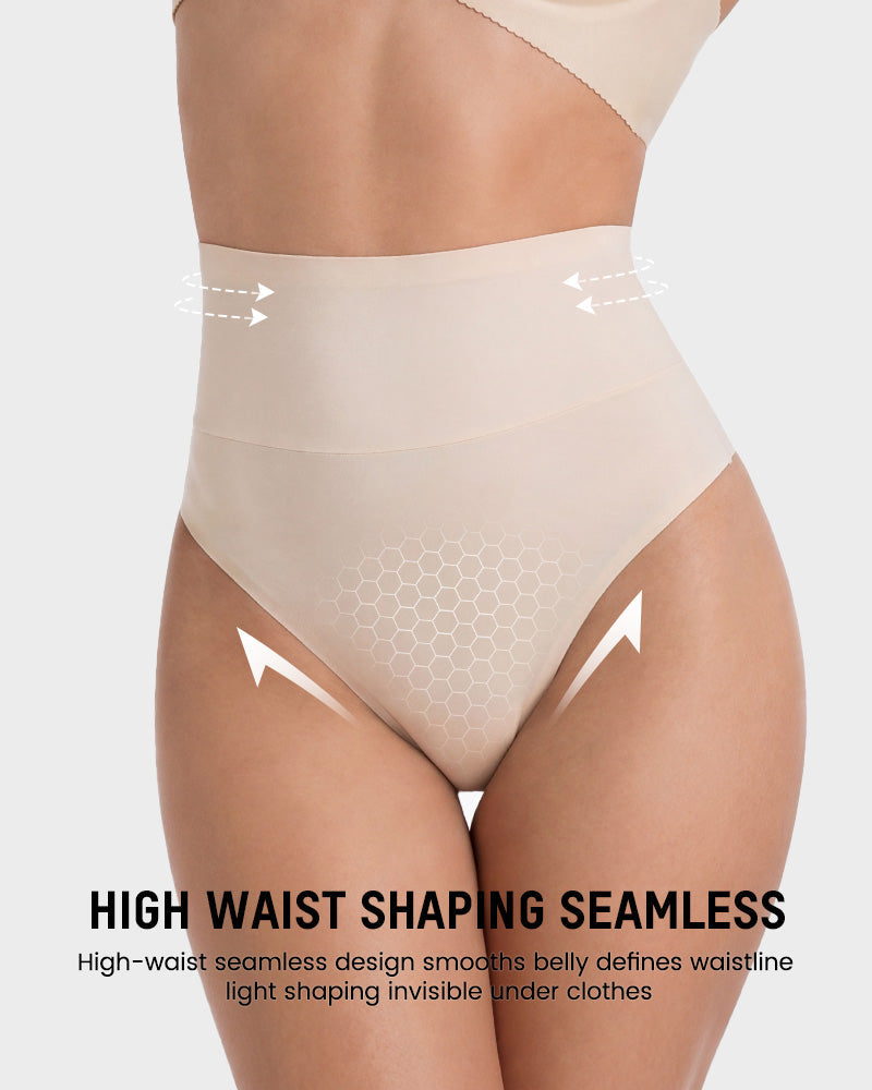 Seamless High-Waist Thong Underwear 5-Pack - FirmaSmooth