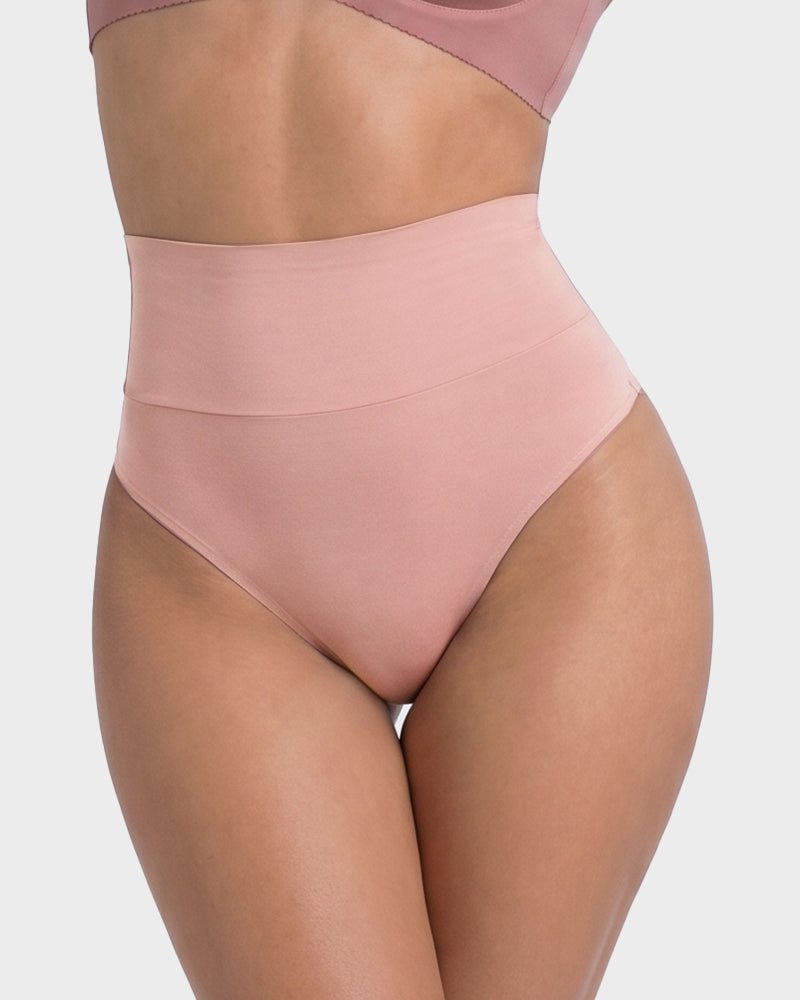 Seamless High-Waist Thong Underwear 5-Pack - FirmaSmooth