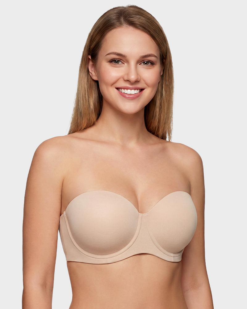 No-Slip Strapless Full Support Bra - FirmHold