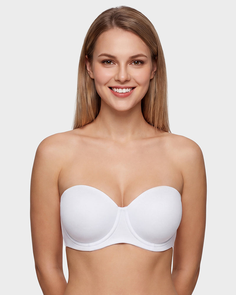 No-Slip Strapless Full Support Bra - FirmHold
