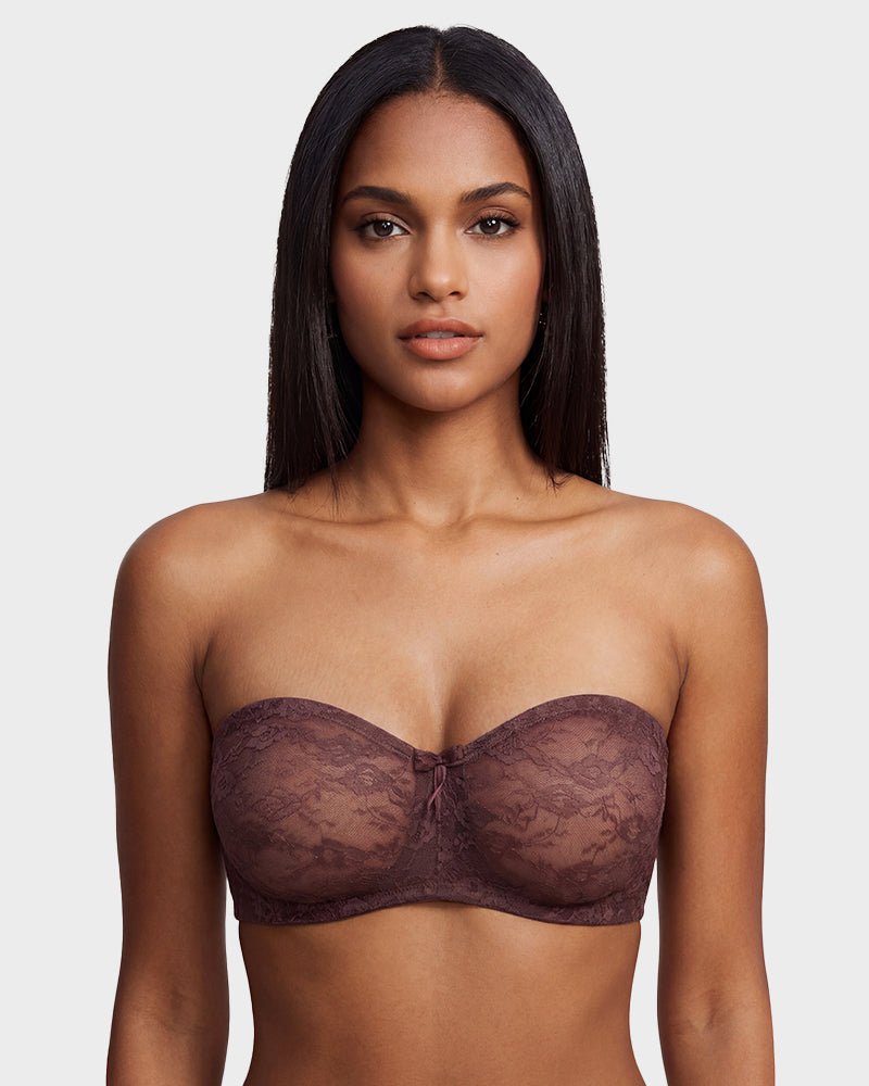 No-Slip Strapless Lace Push-Up Bra - FirmaHold