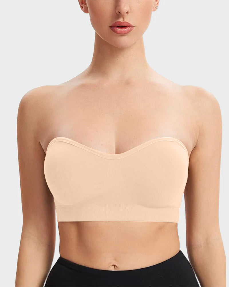 Non-Slip Seamless Strapless Bandeau Bra - FirmaHold