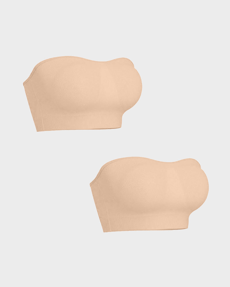 Non-Slip Seamless Strapless Bandeau Bra - FirmaHold