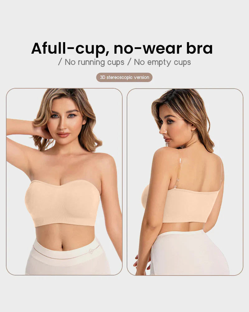 Non-Slip Seamless Strapless Bandeau Bra - FirmaHold